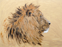 Lion painting