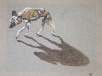 Lone Dog  painting